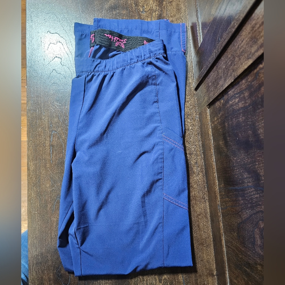 Smitten Blue Lightweight Elastic Cuff Scrub Pants